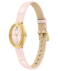Tory Burch Women's Oval Pink Leather Watch 22mm