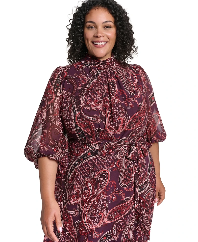 Eliza J Plus Mock Neck Maxi Dress