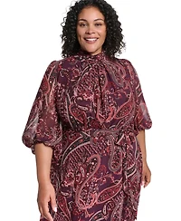 Eliza J Plus Mock Neck Maxi Dress