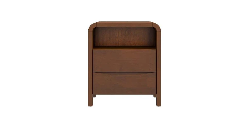 Lucky One 23.6" Width Solid Wood Mid Century Nightstand with -Drawer