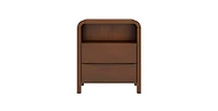Lucky One 23.6" Width Solid Wood Mid Century Nightstand with -Drawer