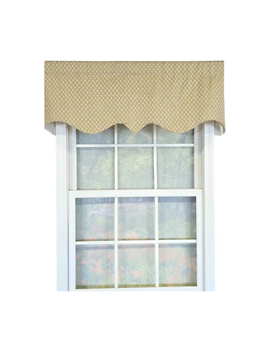 Rlf Home Dottie Cornice Window Valance 100% Cotton Lined Rod Pocket