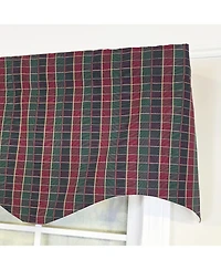 Rlf Home Tiffany Check Regal Window Valance 100% Cotton Lined Rod Pocket