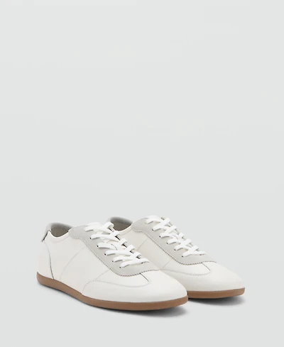 Mango Men's Leather Mixed Sneakers