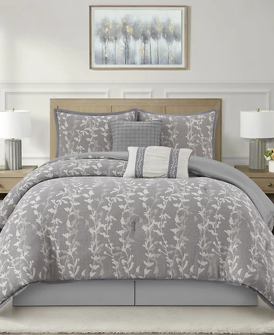 Stratford Park Desia Leaves 6-Pc. Comforter Set
