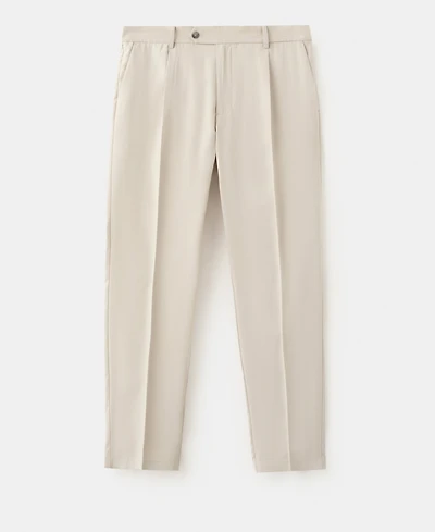 Mango Men's Regular-Fit Pleated Pants