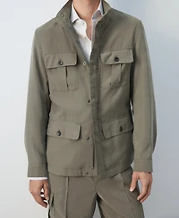 Mango Men's Modal Pockets Jacket