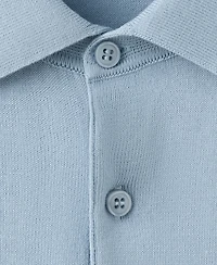 Mango Men's Cotton Fine-Knit Polo Shirt