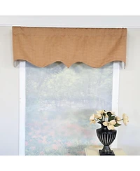 Rlf Home Mini Woven Regal Window Valance 100% Cotton Lined Rod Pocket