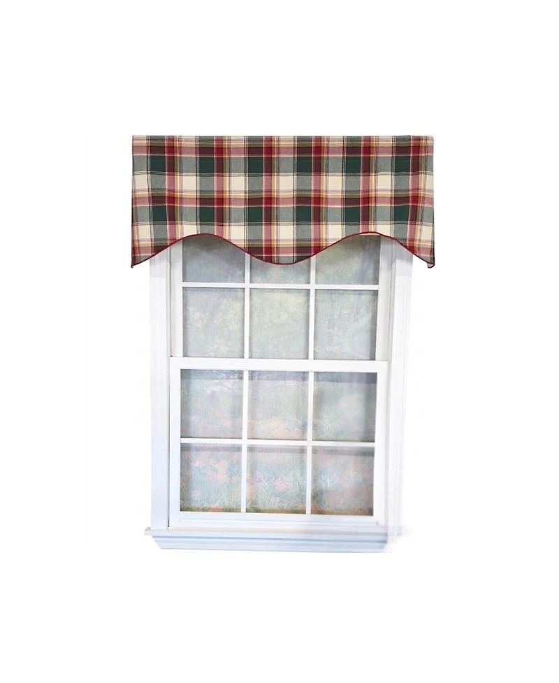 Rlf Home Cabin Plaid Cornice Window Valance 100% Cotton Lined Rod Pocket