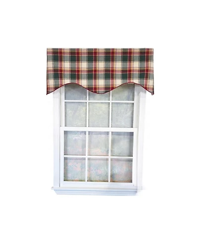 Rlf Home Cabin Plaid Cornice Window Valance 100% Cotton Lined Rod Pocket