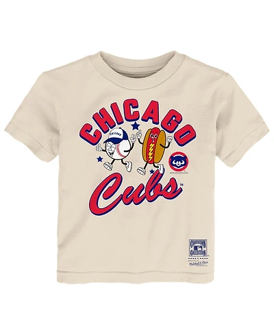 Mitchell & Ness Toddler Natural Chicago Cubs Snack T-Shirt