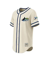 Stitches Men's Natural Tampa Bay Rays Throwback Fashion Jersey