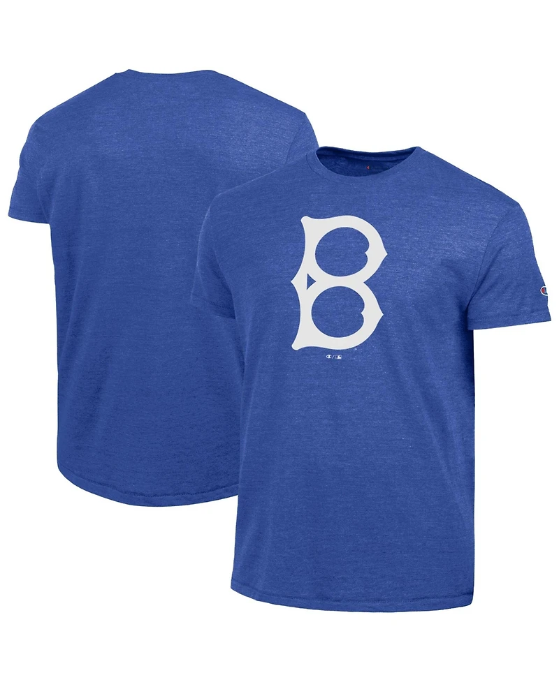 Champion Men's Royal Brooklyn Dodgers Cooperstown Logo Tri-Blend T-Shirt