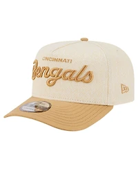 New Era Men's Cream Cincinnati Bengals Herringbone 9FIFTY A-Frame Snapback Hat