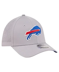 New Era Men's Gray Buffalo Bills 39THIRTY M-Crown Flex Fit Hat
