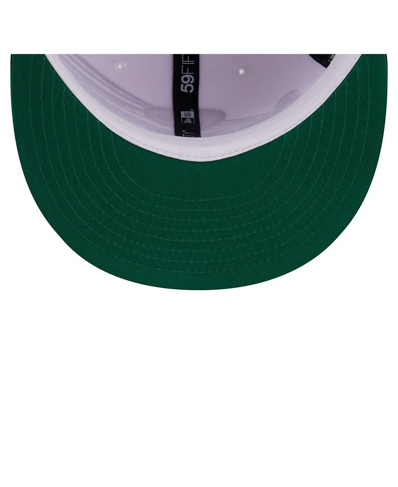 New Era Men's White/Black San Francisco 49ers Retro Swoop 59FIFTY Fitted Hat
