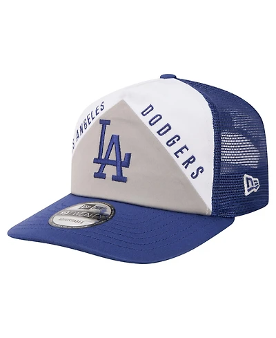 New Era Men's White/Royal Los Angeles Dodgers Retro Cut 19TWENTY Adjustable Trucker Hat