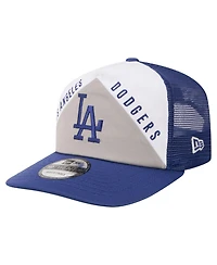 New Era Men's White/Royal Los Angeles Dodgers Retro Cut 19TWENTY Adjustable Trucker Hat