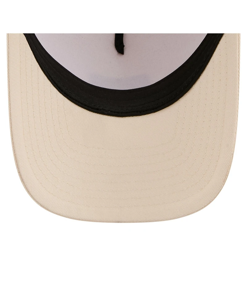 New Era Women's Cream San Francisco 49ers Tonal Patch M-Crown A-Frame 9FORTY Trucker Adjustable Hat