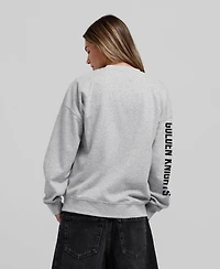 Mitchell & Ness Women's Heather Gray Vegas Golden Knights Core 3-Hit Oversized Sweatshirt