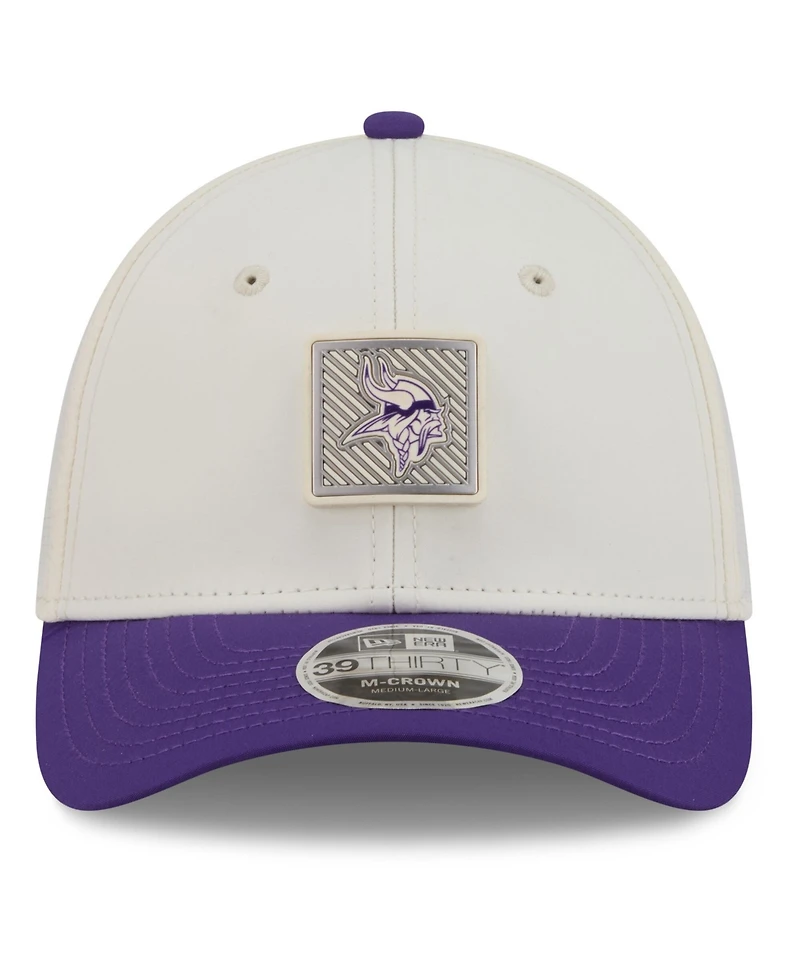New Era Men's Cream/Purple Minnesota Vikings 2026 Nfl Training Camp 39THIRTY Flex Hat