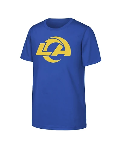 Outerstuff Big Boys and Girls Royal Los Angeles Rams Primary Logo Short Sleeve T-Shirt