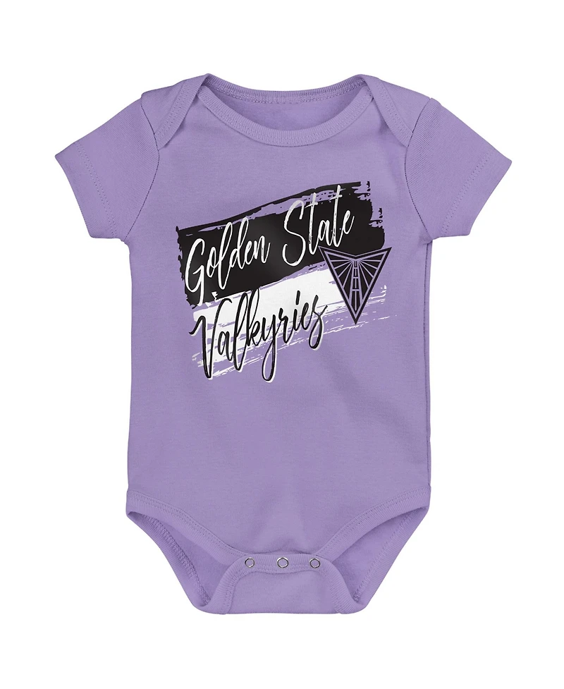 Outerstuff Baby Boys and Girls 3-Piece Golden State Valkyries Destiny Creeper Set