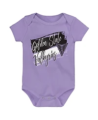 Outerstuff Baby Boys and Girls 3-Piece Golden State Valkyries Destiny Creeper Set