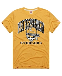 Homage Men's Gold Pittsburgh Steelers Nfl x Grateful Dead Tri-Blend T-Shirt