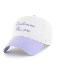 '47 Brand Women's White Baltimore Ravens Gelato Two-Tone Clean Up Adjustable Hat