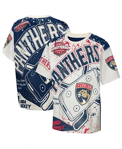 Outerstuff Big Boys and Girls Cream Florida Panthers Top Player T-Shirt