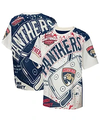 Outerstuff Big Boys and Girls Cream Florida Panthers Top Player T-Shirt