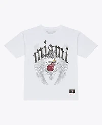 Mitchell & Ness Men's White Miami Heat Old English Classic T-Shirt