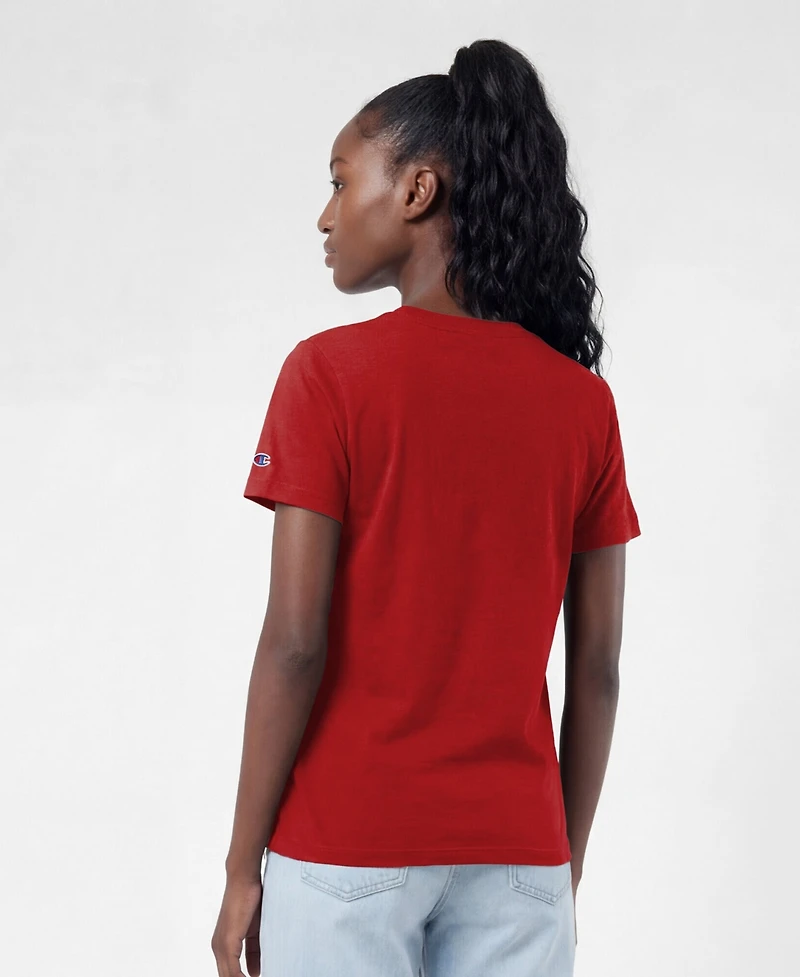 Champion Women's Scarlet San Francisco 49ers Logo T-Shirt