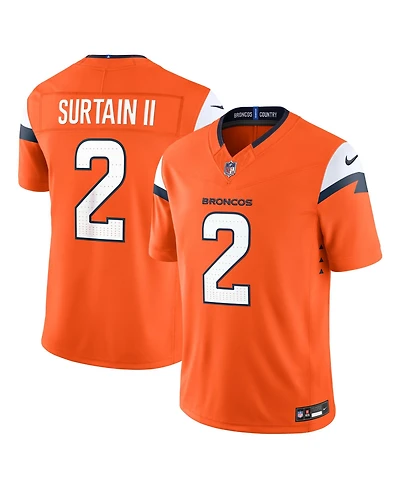 Nike Men's Patrick Surtain Ii Orange Denver Broncos Vapor F.u.s.e. Stitched Limited Jersey