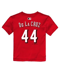 Nike Baby Boys and Girls Elly De La Cruz Red Cincinnati Reds Name Number T-Shirt