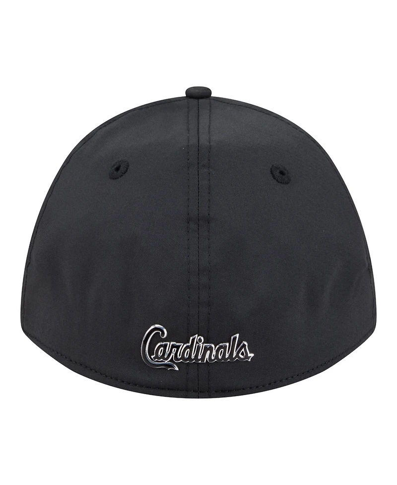 New Era Men's Black St. Louis Cardinals Metallic 39THIRTY M-Crown Flex Hat