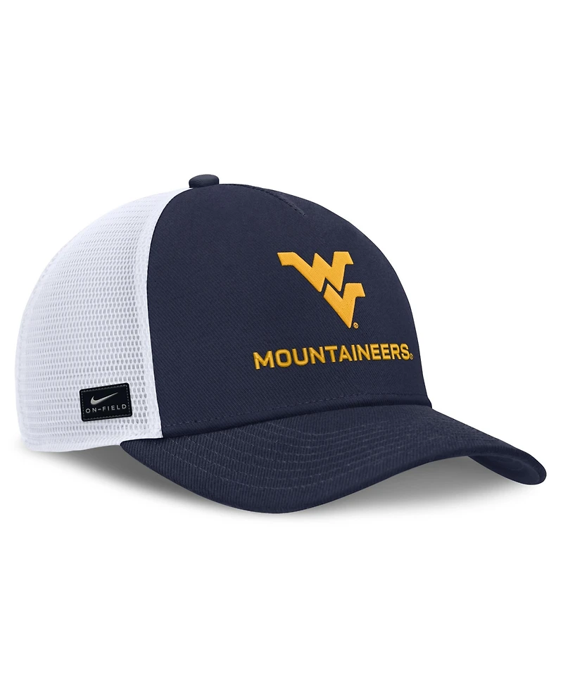 Nike Men's and Women's Navy West Virginia Mountaineers 2026 On-Field Gameday Trucker Hat