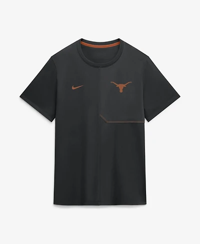 Nike Men's Black Texas Longhorns 2026 Sideline Uv Dri-fit Coaches Shirt