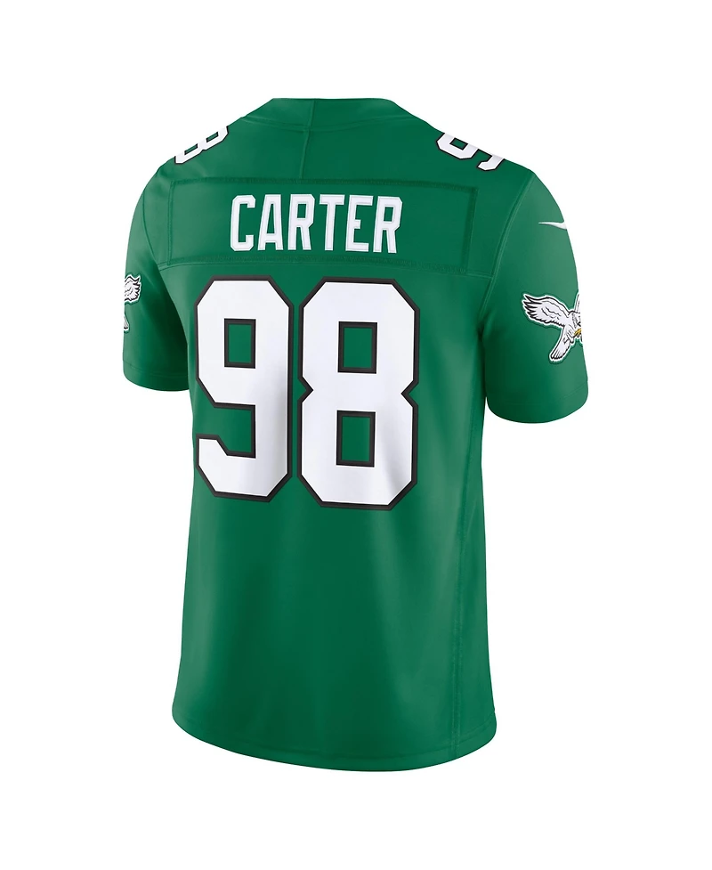 Nike Men's Jalen Carter Kelly Green Philadelphia Eagles Vapor F.u.s.e. Stitched Limited Jersey
