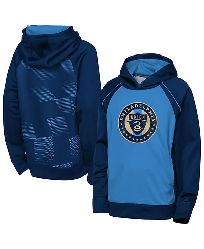 Outerstuff Big Boys and Girls Blue/Navy Philadelphia Union Striker Fleece Hoodie