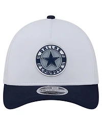 New Era Men's White/Navy Dallas Cowboys Patch 39THIRTY A-Frame M-Crown Perforated Flex Hat