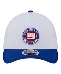 New Era Men's White/Royal York Giants Patch 39THIRTY A-Frame M-Crown Perforated Flex Hat