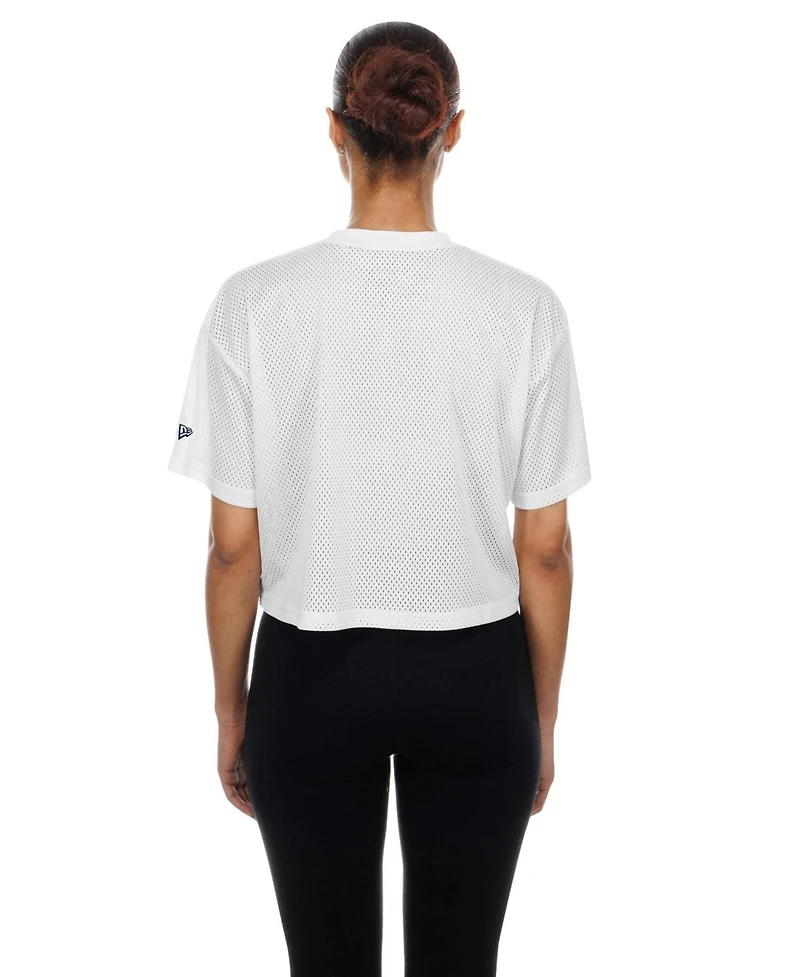 New Era Women's White Dallas Cowboys Summer Mesh Cropped Boxy T-Shirt
