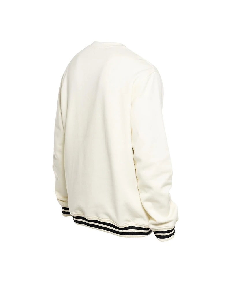 New Era Men's White Baltimore Orioles Throwback Sweatshirt