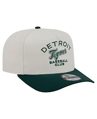 New Era Men's Cream/Dark Green Detroit Tigers Chrome A-Frame 9FIFTY Snapback Hat