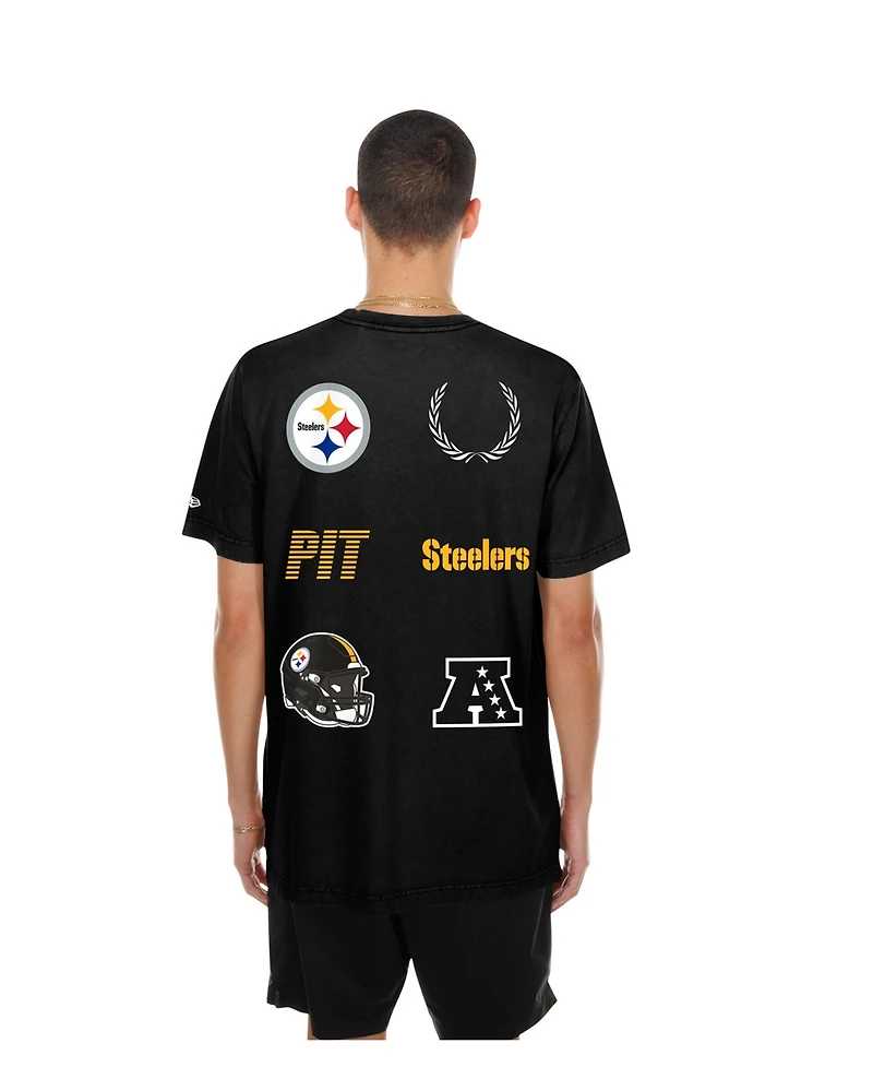 New Era Men's Black Pittsburgh Steelers Match T-Shirt