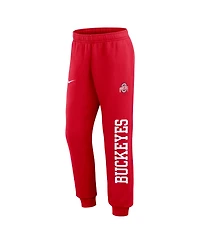 Nike Men's Scarlet Ohio State Buckeyes Primetime Club Fleece Joggers