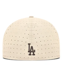 Nike Men's Natural Los Angeles Dodgers True Dri-fit AeroBill Fitted Hat